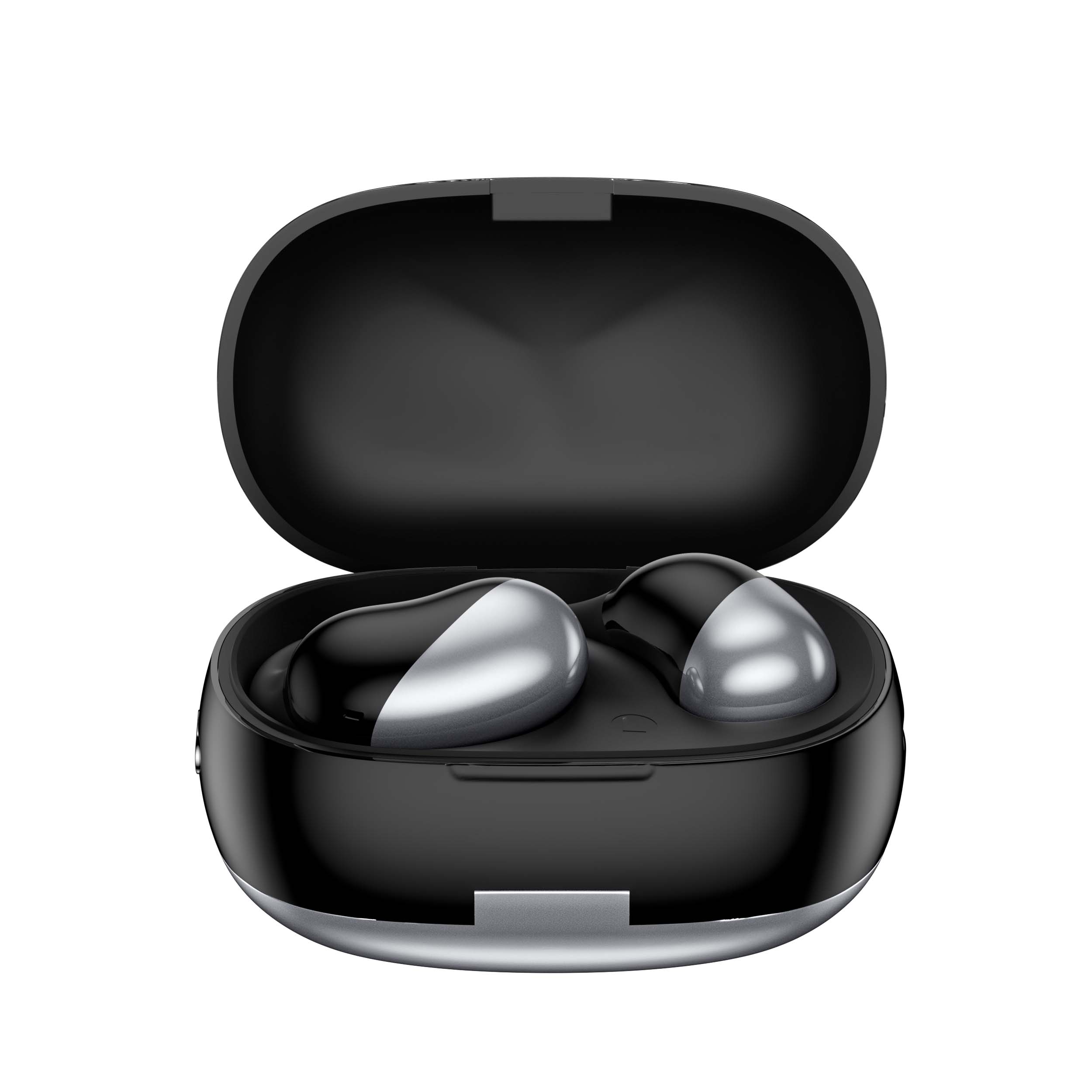 แนวคิดผลิตภัณฑ์ใหม่ ชาร์จเร็ว จอแสดงผลดิจิตอล TYPE-C ไร้สาย Bluetooth OWS ชุดหูฟังแบบเปิดหู