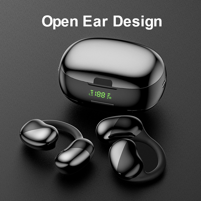 หูฟัง Air Conduction ไร้สาย Bluetooth Magnetic Noise Cancelling Earbuds Business Headset