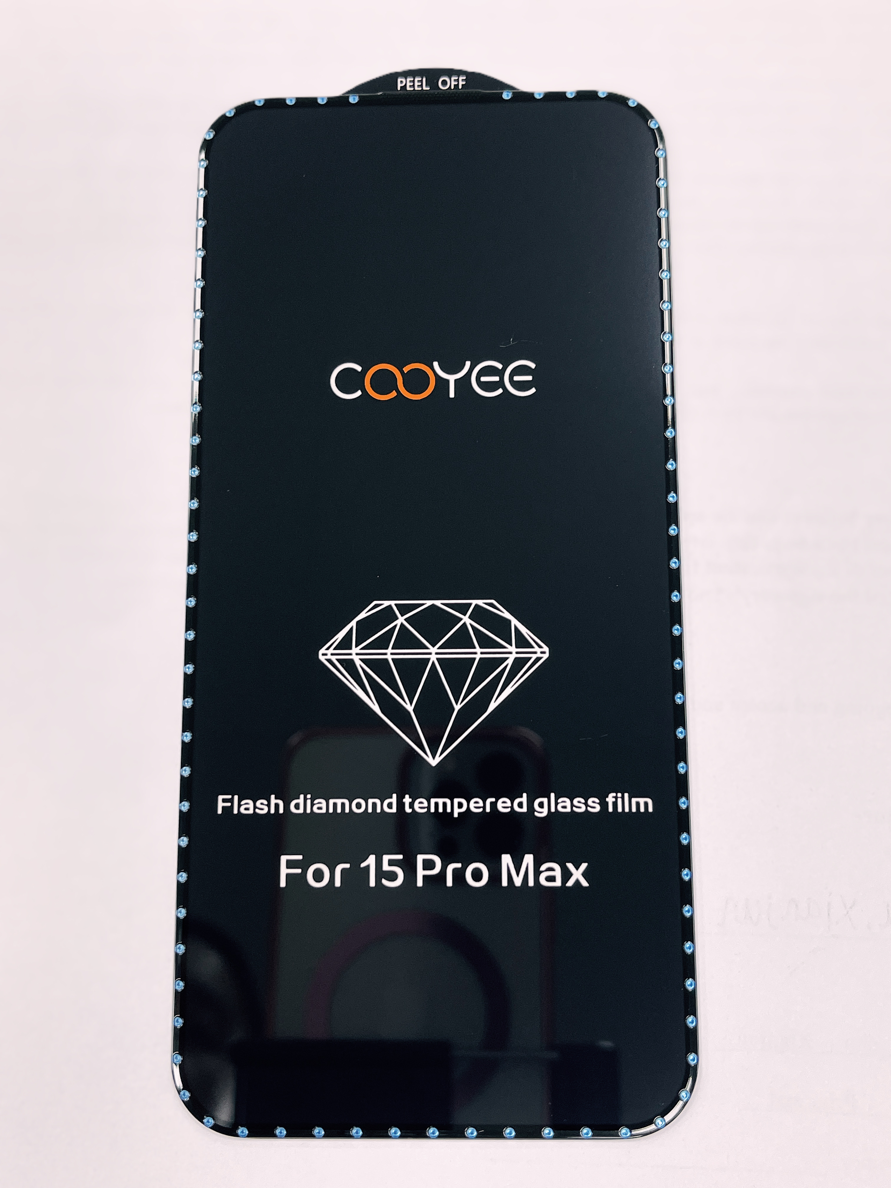 Diamond Apple 15 Pro Max กระจกนิรภัยใส ฟิล์มกันรอยหน้าจอโทรศัพท์มือถือ ฟิล์มตก ครอบคลุมเต็มหน้าจอ ลายนิ้วมือไม่ติด